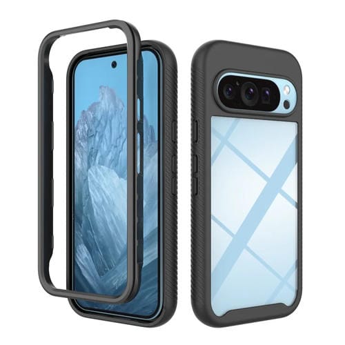 Funda TPU Transparente Google Pixel 9/9 Pro a Prueba de Golpes (Negro)