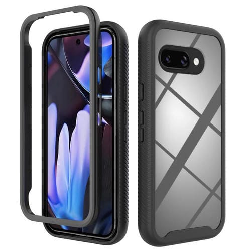 Funda TPU Transparente para Google Pixel 9A a Prueba de Golpes (Negro)