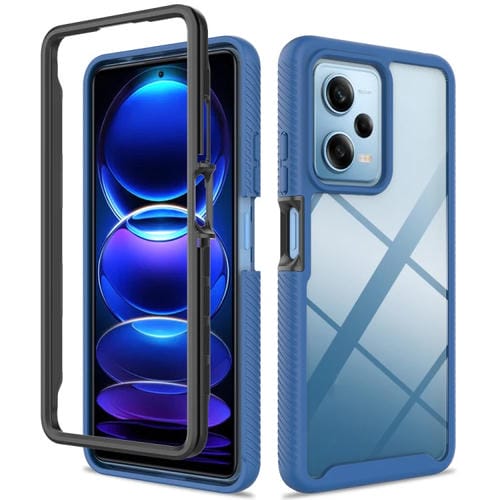 Funda para Teléfono Xiaomi Poco X5 Pro Starry Sky de Color Sólido a Prueba de Golpes de TPU Transparente para PC (Azul Oscuro)