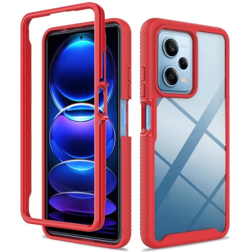 Funda de TPU Transparente a Prueba de Golpes con Diseño de Cielo Estrellado para Xiaomi Poco X5 Pro (Rojo)