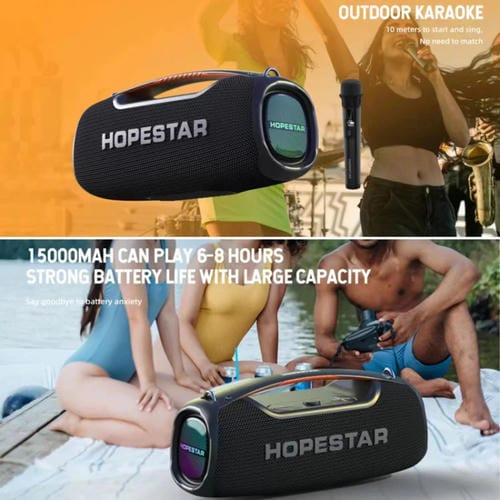 Altavoz Bluetooth Portátil Hopestar A60 100 W Resistente Agua IPX6 Micrófono (Azul)