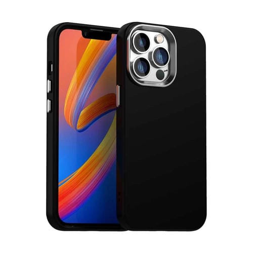 Funda para Teléfono iPhone 12 Pro Max Serie Colorida a Prueba de Golpes (Negra)