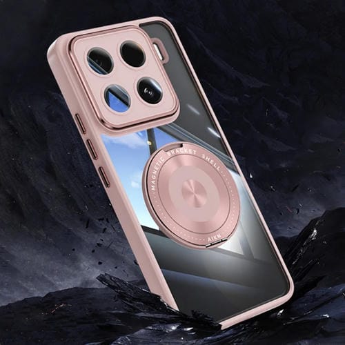 Funda Híbrida De Acrílico Tpu Con Soporte Magsafe Para Xiaomi 15 Pro 360 (Rosa)