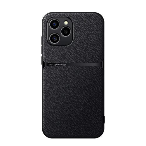 Funda para Teléfono Honor 60 Se con Tapa Magnética de Cuero de Lichi a Prueba de Golpes (Negro)