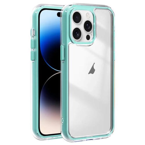 Funda Híbrida Acrílico TPU 3 en 1 a Prueba de Golpes con Airbag para iPhone 14 Pro (Verde Menta)