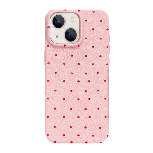 Funda de Silicona Dopamine para iPhone 13 con Lunares (Rosa)