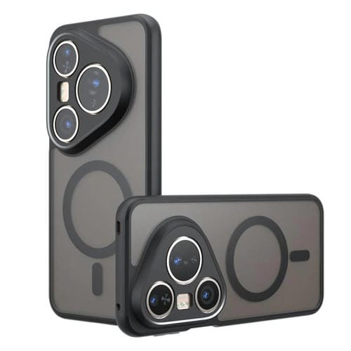 Funda híbrida de TPU y PC con protección MagSafe para Huawei Pura 80 Pro 5G (negro esmerilado)