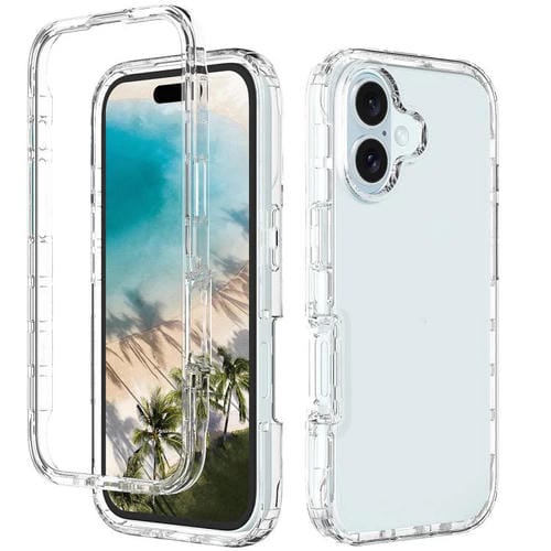 Funda de Teléfono iPhone 16 Plus Transparente a Prueba de Golpes Degradado PC TPU