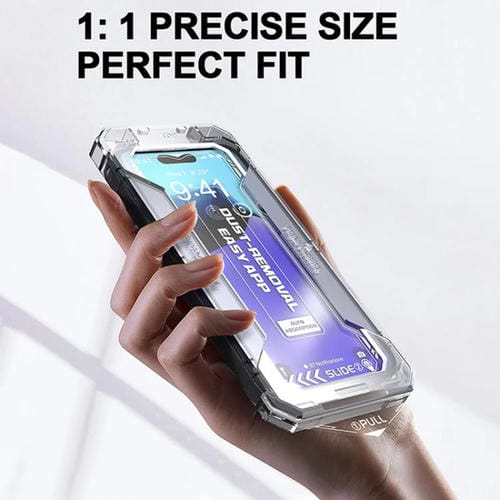 Película de Vidrio Templado HD para iPhone 14 Plus y 13 Pro Max Fácil Instalación