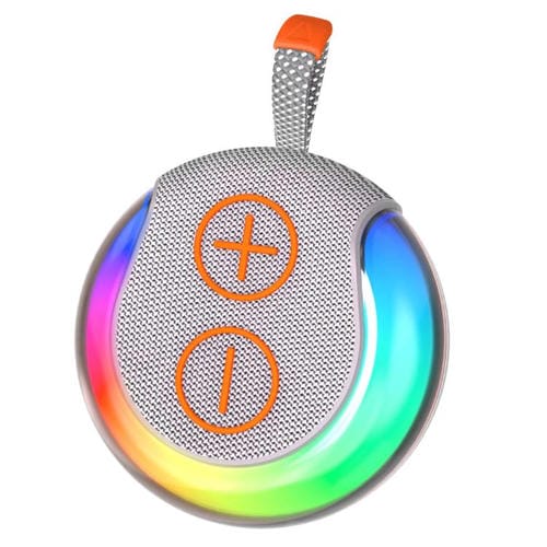 Altavoz Bluetooth Portátil Con Luz RGB Para Exteriores Subwoofer De Escritorio (Gris)