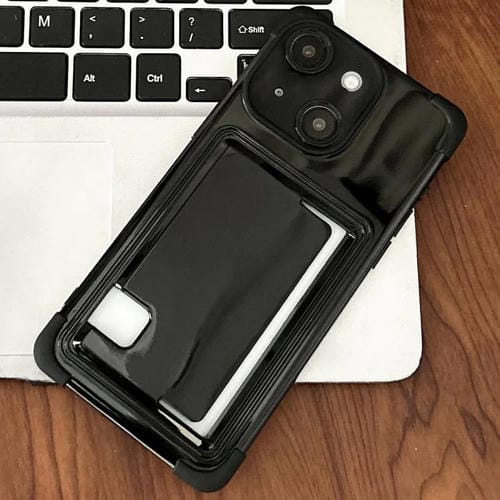 Funda TPU con Ranura para Tarjeta Lateral iPhone 15 (Negra)