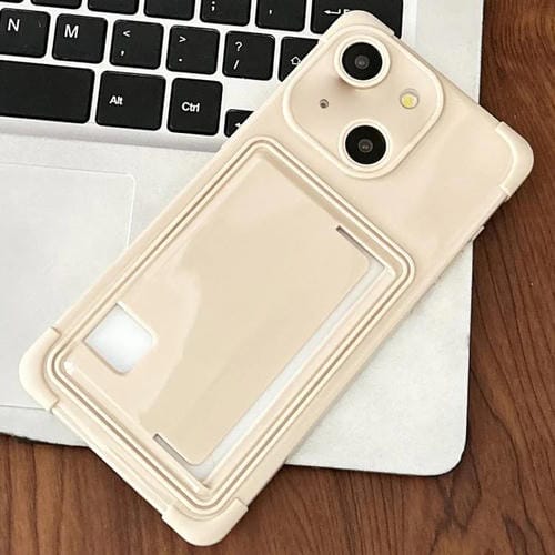 Funda TPU con Ranura para Tarjeta Lateral iPhone 15 Plus (Blanca)