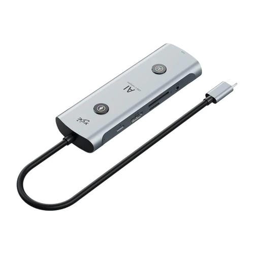 Estación de Acoplamiento Yce V172 12 en 1 con Adaptador USB-C/Tipo-C (Gris)