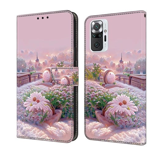Funda de Cuero Pintada a Mano para Redmi Note 10 Pro 4G (JardĂn)