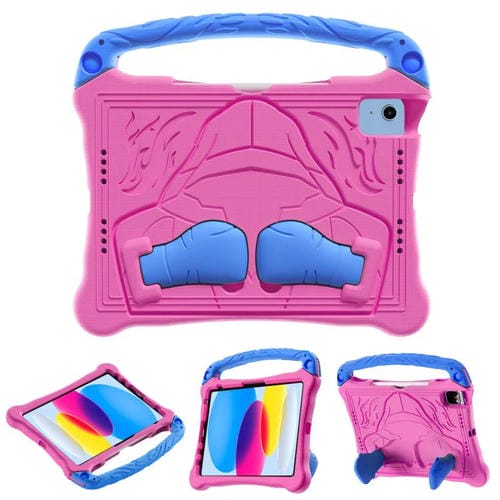 Funda para iPad 10.ª Generación 10.9 2022 con Función Atril y Correa de Eva (Rosa, Rojo y Azul)