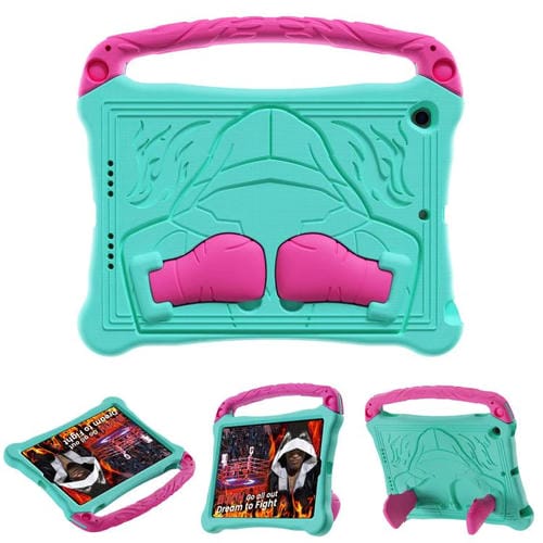 Estuche para Tableta Eva Serie Boxing para iPad 10.5 2017 Air 3 2019 con Soporte (Rosa Menta y Rojo)