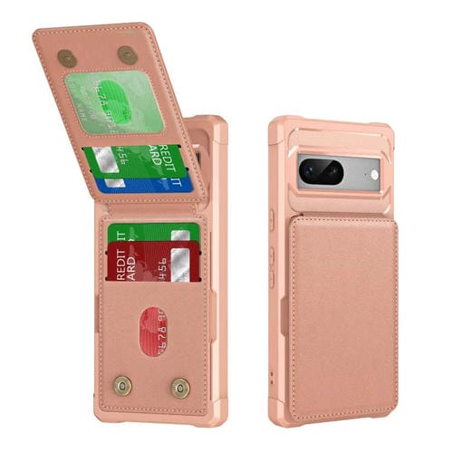 Funda de Cuero con Tapa Vertical para Google Pixel 7 (Oro Rosa)