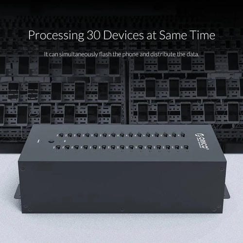 Concentrador USB 2.0 Orico IH30P de Grado Industrial de 30 Puertos con Enchufe de EE.UU (Negro)