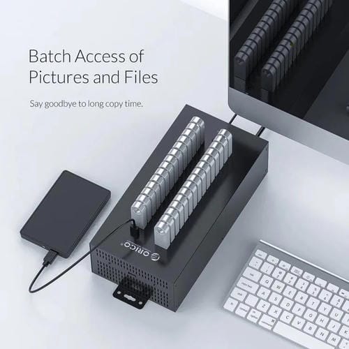 Concentrador USB 2.0 Orico IH30P de Grado Industrial de 30 Puertos con Enchufe Británico (Negro)