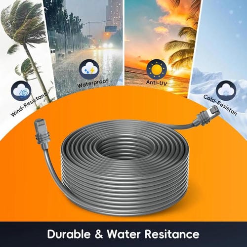 Cable de Conexión Ethernet Starlink Gen3 Cat6 1000 Mbps SL301 Longitud 15 M (Gris Oscuro)