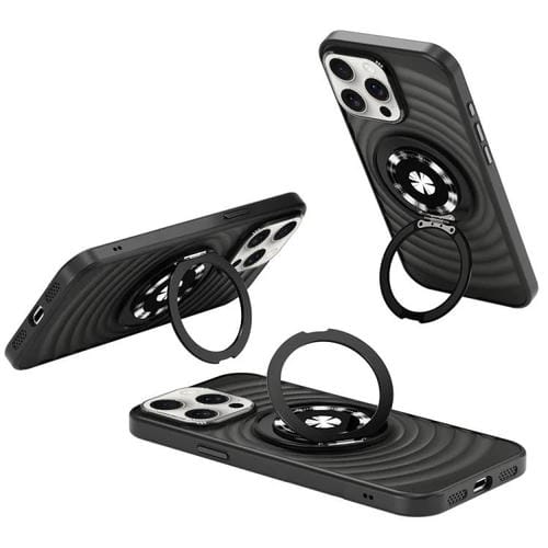 Funda para Teléfono Skin Ripples con Soporte Magsafe para iPhone 14 Pro Max (Negra)