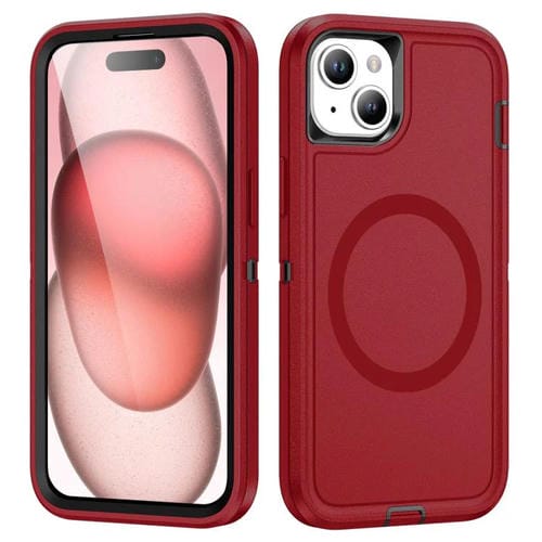 Funda Magnética para iPhone 15 Life Resistente al Agua y Magsafe (Roja)