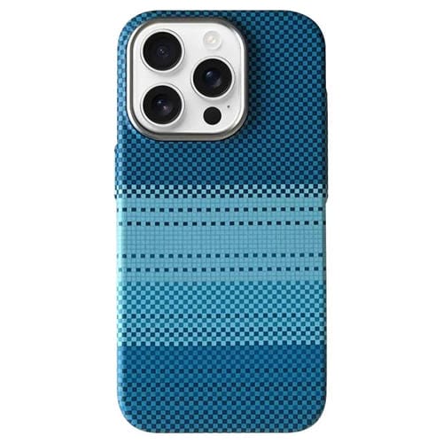 Estuche para Teléfono con Marco de Protección de Lente de Metal Magsafe para iPhone 15 Pro Max (Azul Luna)