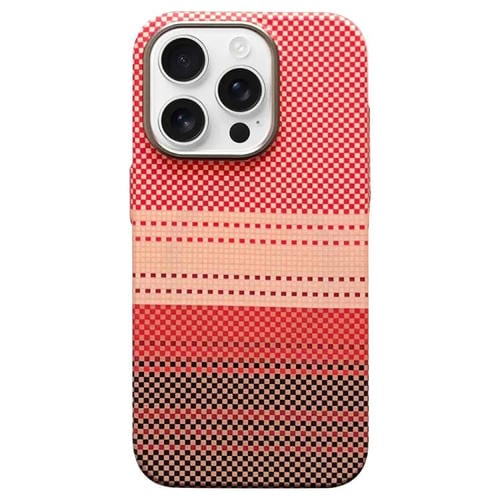 Estuche para Teléfono iPhone 14 Pro Marco Protección Lente Metal Magsafe (Naranja Atardecer)