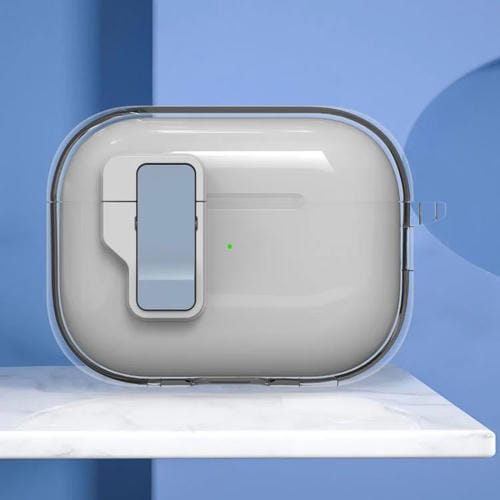 Estuche para Auriculares Inalámbricos Airpods Pro Ice Crystals con Interruptor Magnético (Azul Transparente)