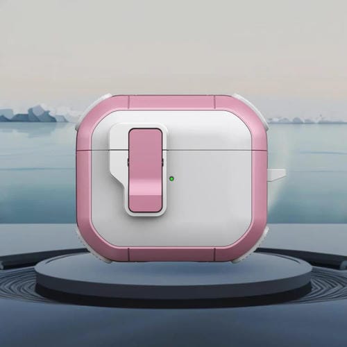 Estuche Para Auriculares Inalámbricos Airpods 3 Starship Con Interruptor Magnético (Blanco y Rosa)
