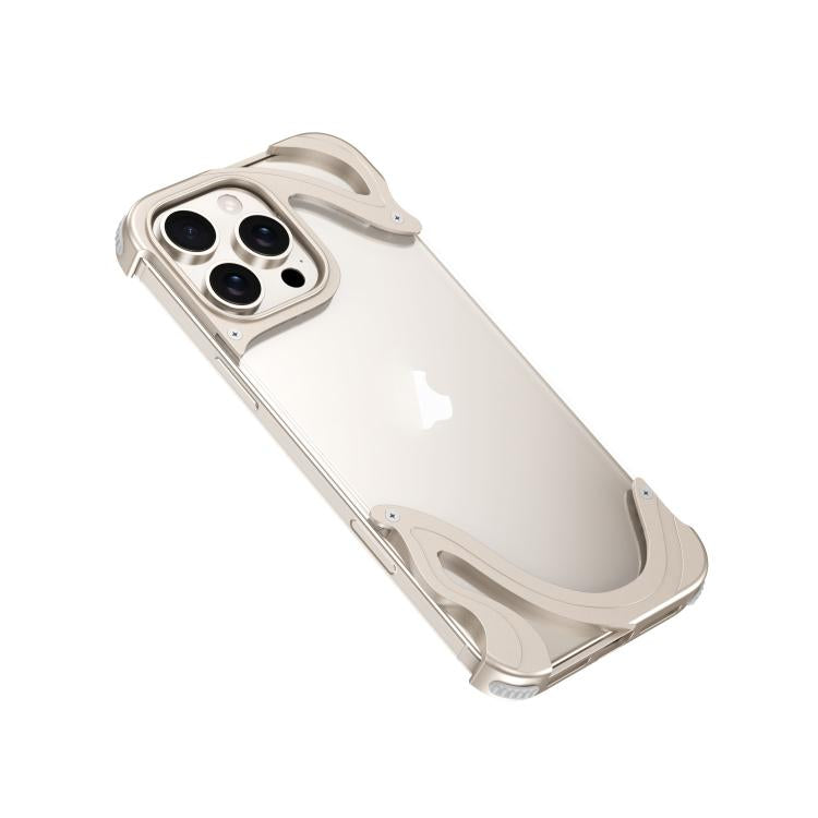 Funda para iPhone 16 Pro Panel Trasero Transparente HĂbrido PC y Metal Dolphin (Titanio)