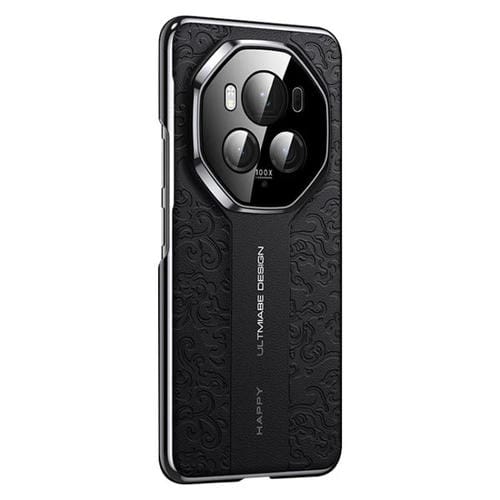 Funda de Cuero Liso con Diseño de Dragón en la Nube para Honor Magic6 Pro (Blanco)