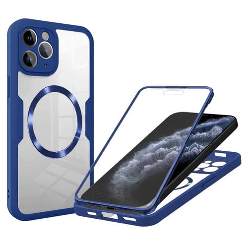 Funda para Teléfono Magsafe iPhone 11 Pro Max Textura Cd (Azul)