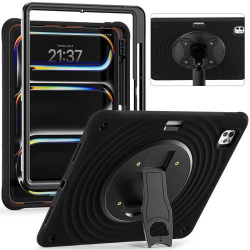 Funda híbrida silicona para iPad Pro 13 (2024) (Negra)