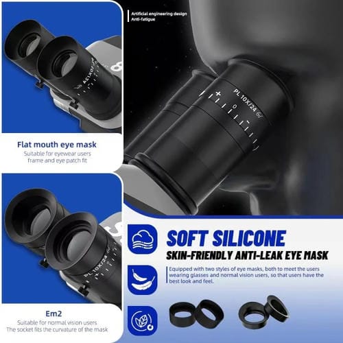 Microscopio Stereoscopico Trinoculare Kaisi S8 con Zoom 6.7-52X