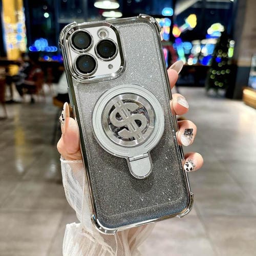 Estuche para Teléfono iPhone 11 Pro Max con Soporte Magsafe y Película para Lente (Plateado)