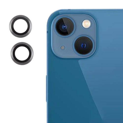 Cubierta de CĂĄmara Trasera iPhone 13/13 Mini PelĂcula Lente Vidrio Templado 9H (Titanio)