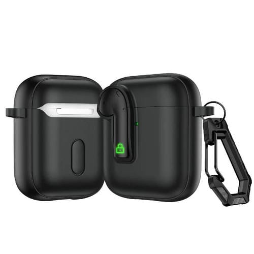 Funda Protectora Para Auriculares Airpods 2 Con Cierre (Negra)