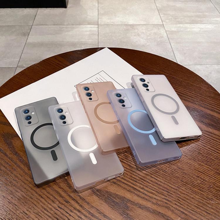 Funda para Teléfono OnePlus 9 Protección Frío Hielo Orificios Finos Magsafe (Gris Titanio)