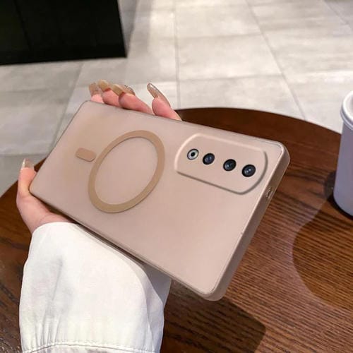 Funda para Teléfono Honor 90 Pro con Protección contra Frío y Hielo y Orificios Finos Magsafe (Dorada)