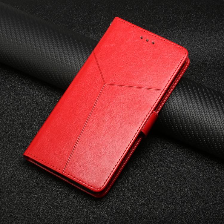 Funda de cuero con tapa en forma de Y para Infinix Smart 10 Plus 4G (roja)