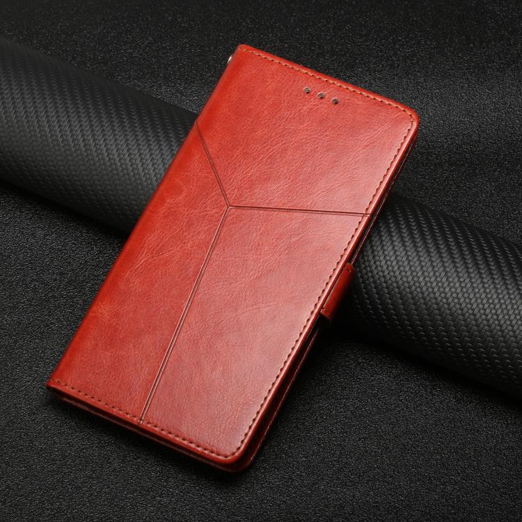 Funda de cuero con tapa y diseño en forma de Y para Infinix Smart 10 Plus 4G (marrón)