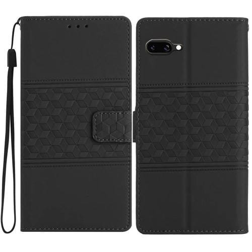 Funda de Cuero con Efecto Piel en Relieve de Diamante para Google Pixel 9A (Negra)