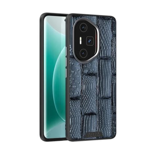 Funda de Cuero Genuino con Micrograbado 6D y Diseño Abbeel Beast para Honor 300 Ultra (Azul)