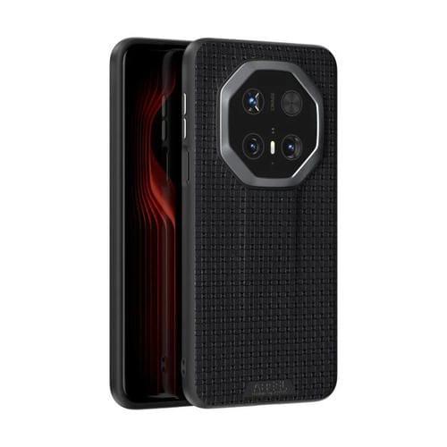 Funda de Piel con Microrelieve 6D para Huawei Mate 70 Rs Ultimate (Negra)