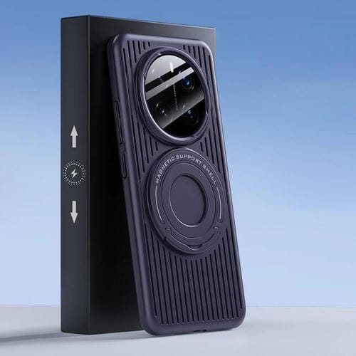 Funda para Teléfono Honor Magic7 con Anillo Magnético Magsafe y Refrigeración (Morado)