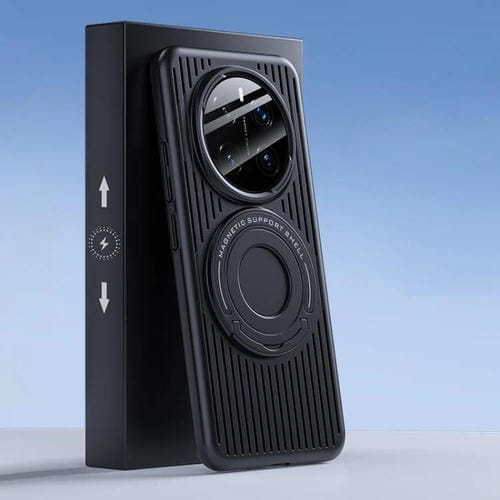 Funda para Teléfono con Anillo Magnético Magsafe y PC con Refrigeración para Honor Magic7 (Negra)