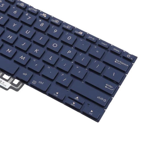 Clavier rétroéclairé Asus Zenbook 14 UX434, UX434F, UX434FA, UX434FL, UX434FLC (Version USA) (Bleu)