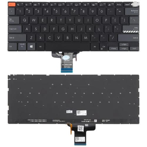Hintergrundbeleuchtete Tastatur Asus Vivobook Pro 14X Modelle M7400 M4700 M4700Qc M4700PC M7600 M3400 M3401 M3401Q X7400 X3400 X3400P K3400P (Schwarz)