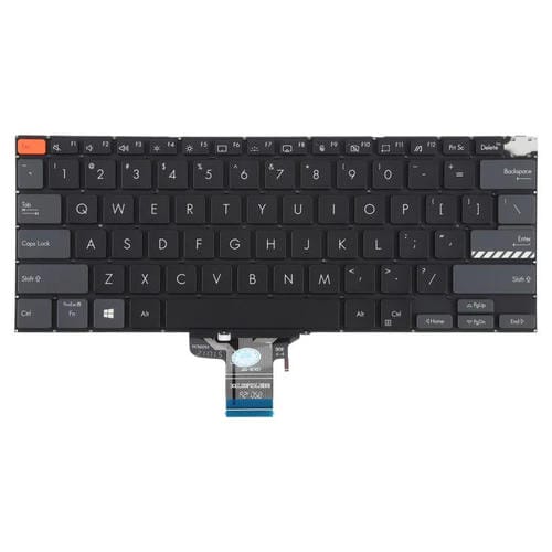 Hintergrundbeleuchtete Tastatur Asus Vivobook Pro 14X Modelle M7400 M4700 M4700Qc M4700PC M7600 M3400 M3401 M3401Q X7400 X3400 X3400P K3400P (Schwarz)